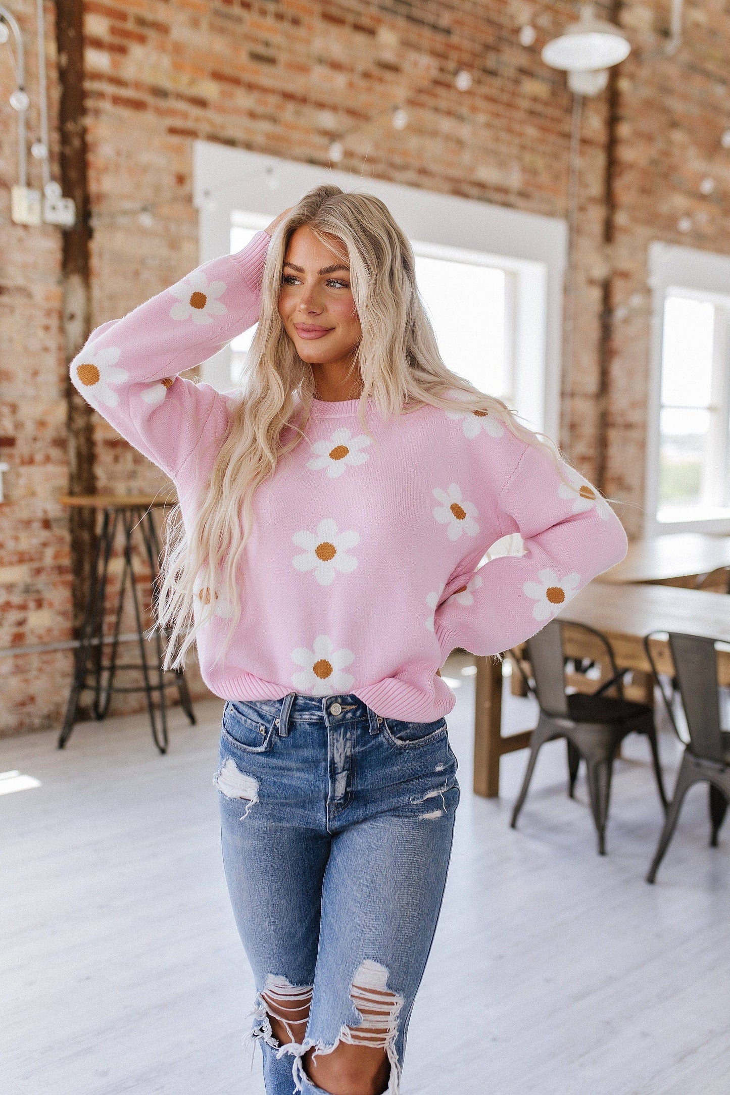 Khalani Flower Knit Sweater | S-XL |