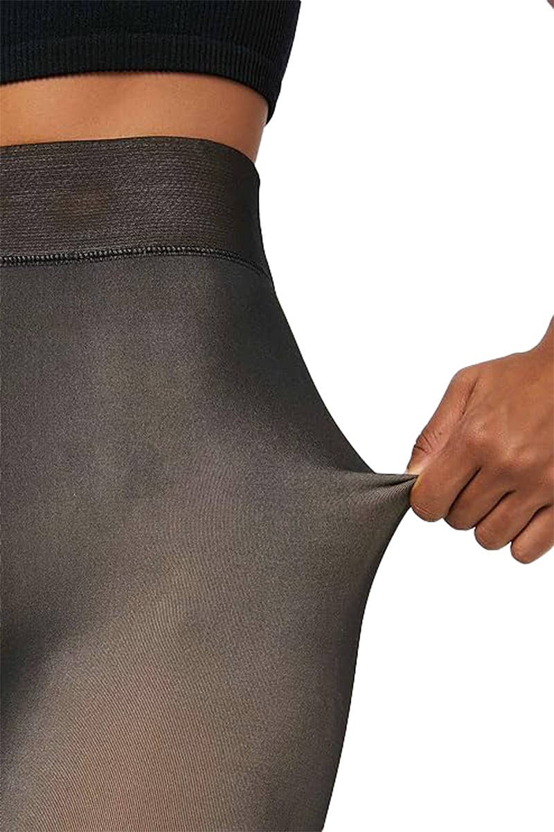 Illusion Tights- Women's Fake Sheer Fleece Lined Pantyhose Tights