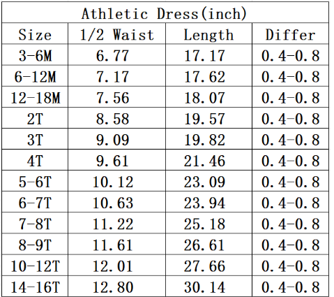 Kids Girls Summer Athletic Dress