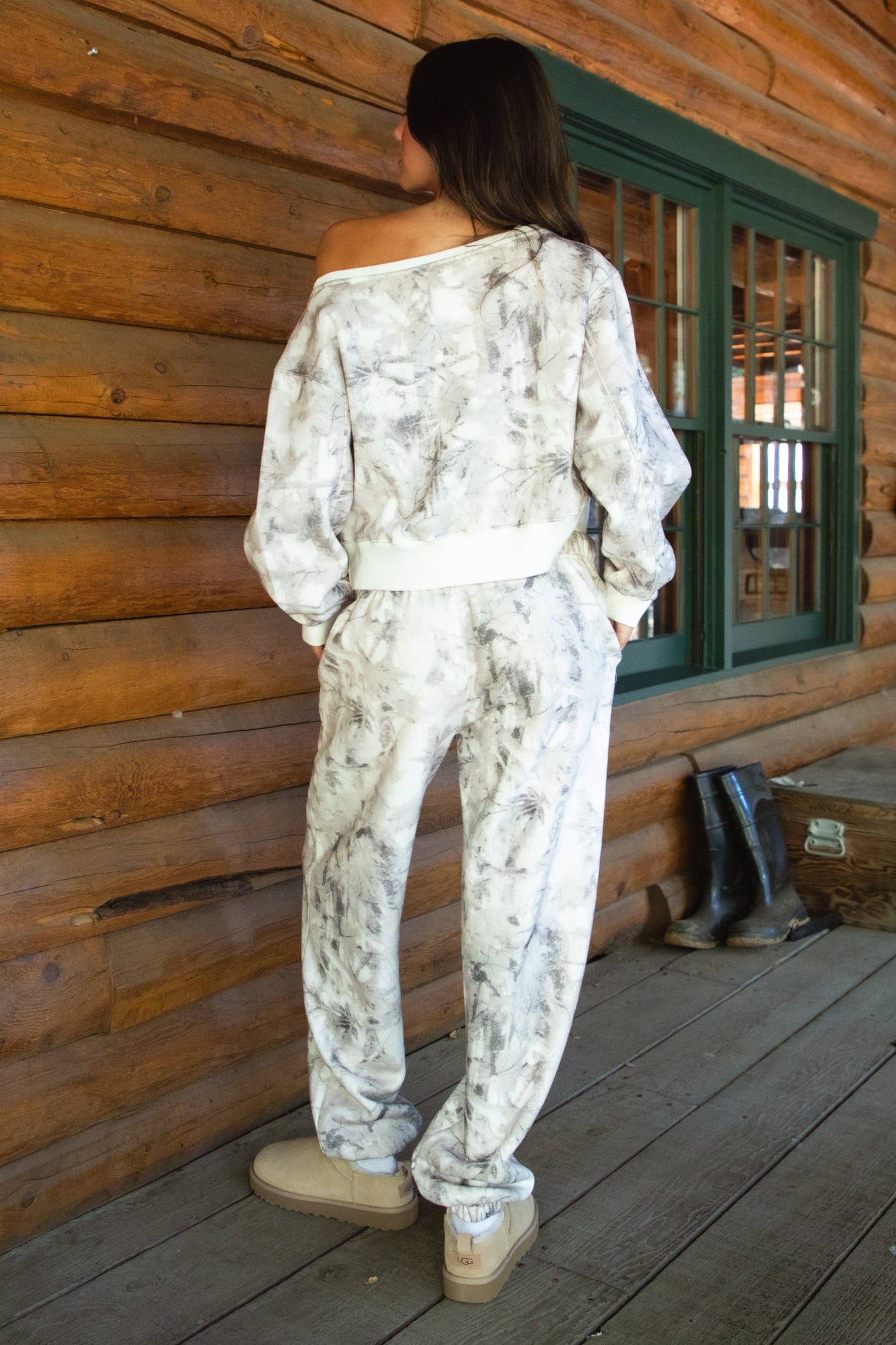 AVERY Light Woodland Camo Lounge Fleece Sweatpants Joggers