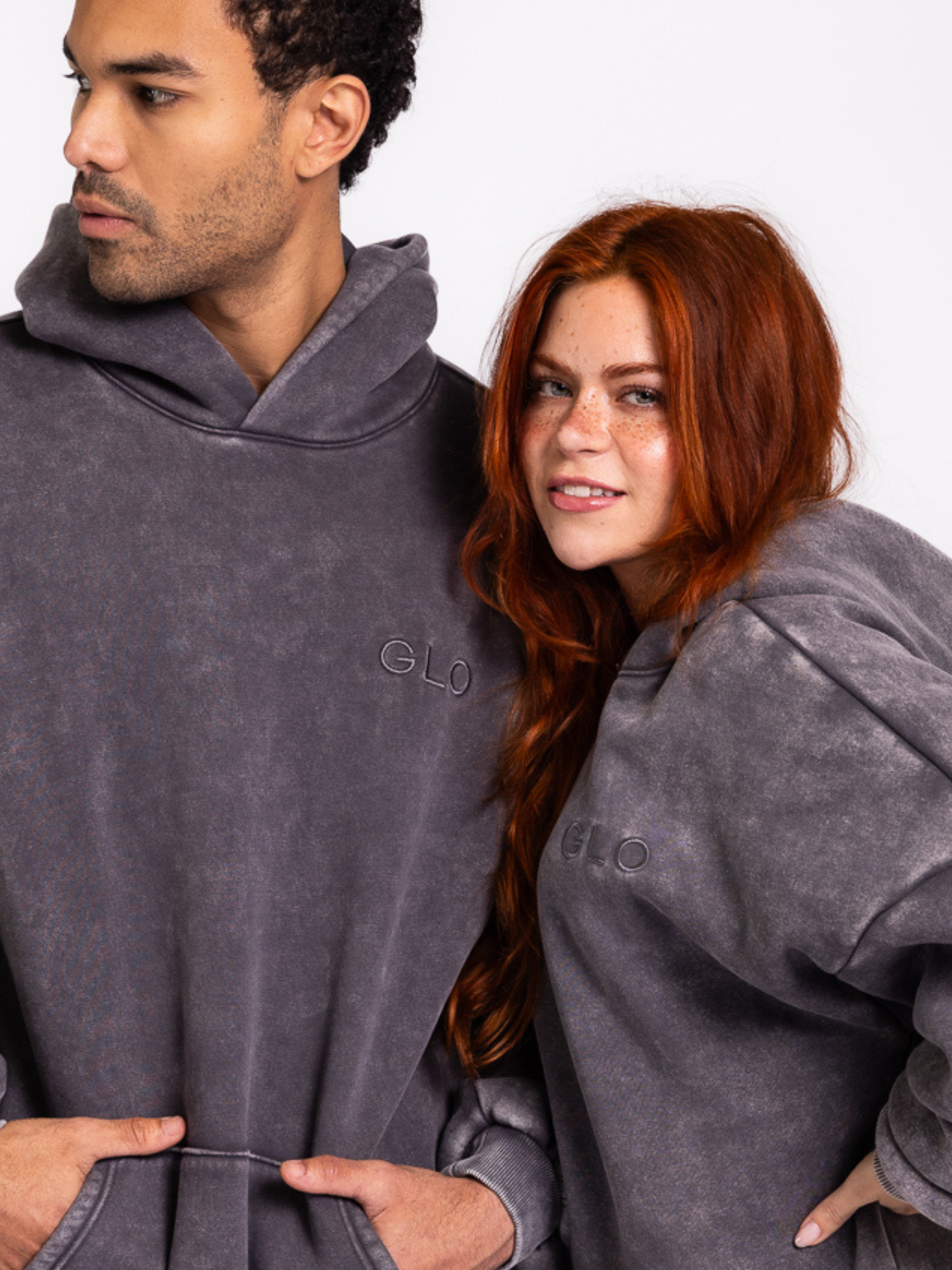 GLO Kingdom Essential Hoodie - Snow Wash - Dark Shadow- Forgiven