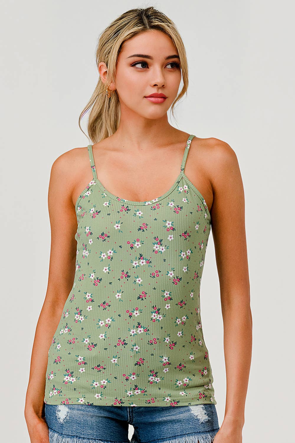Womens 2-Pack Rib Knit Cami Tank Tops