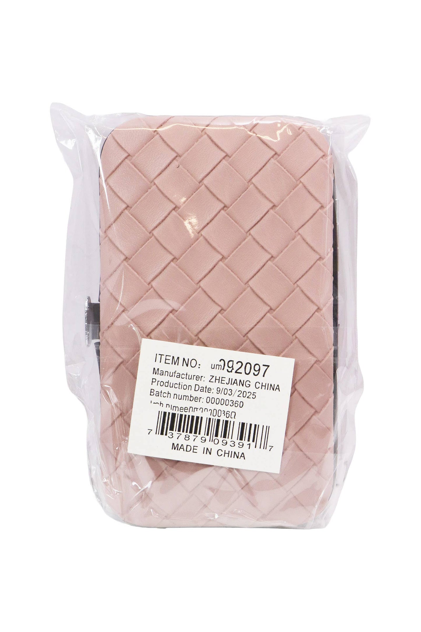 Basket Weave Vegan Leather 7 Pcs Nailcare Kit