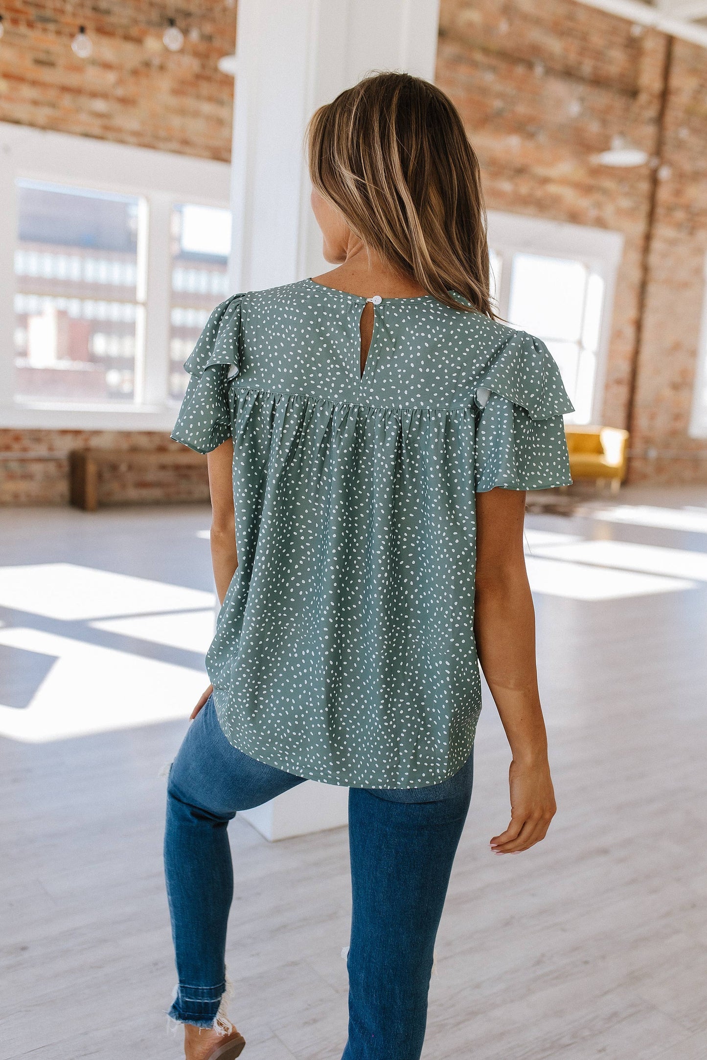 Laurel Pleated Ruffle Blouse