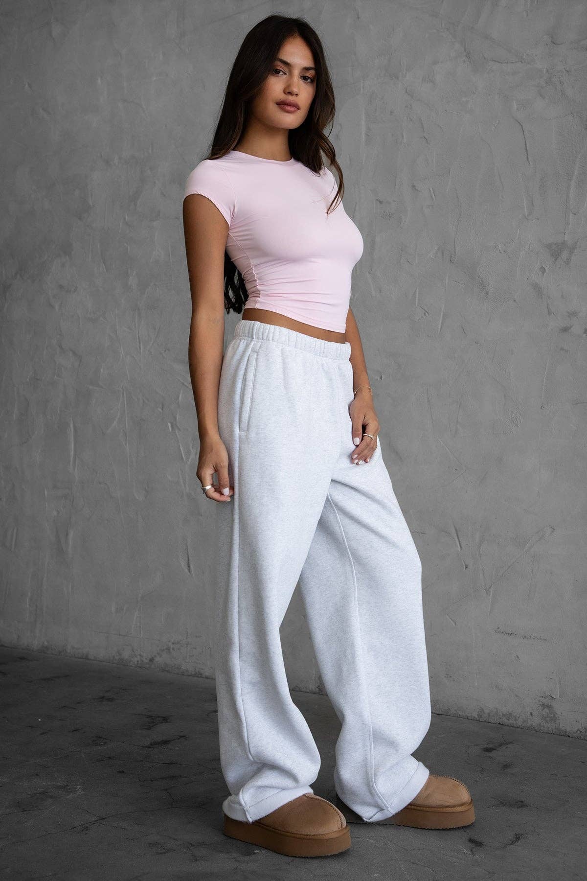 LANI Lightweight Fleece Wide Leg Sweatpants