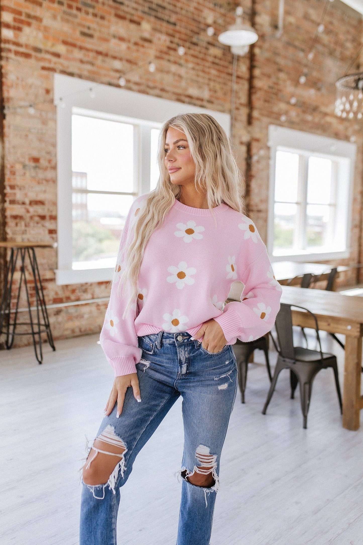 Khalani Flower Knit Sweater | S-XL |