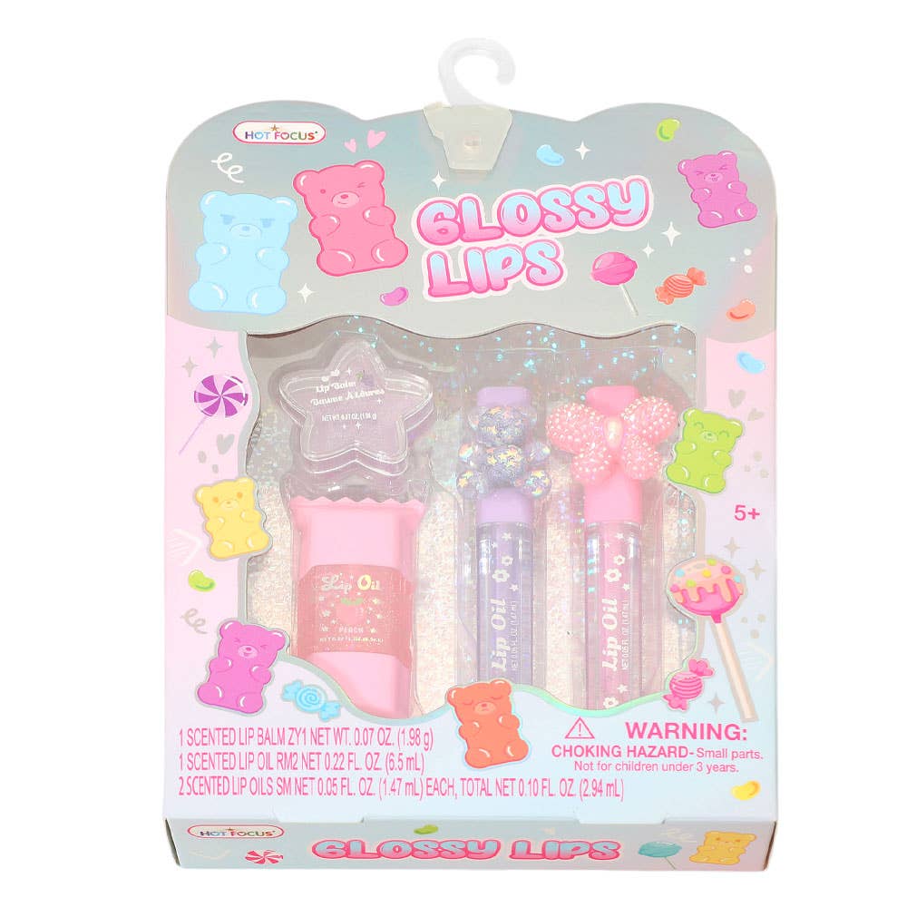 4PCS - HOT FOCUS Kids Glossy Lips Set