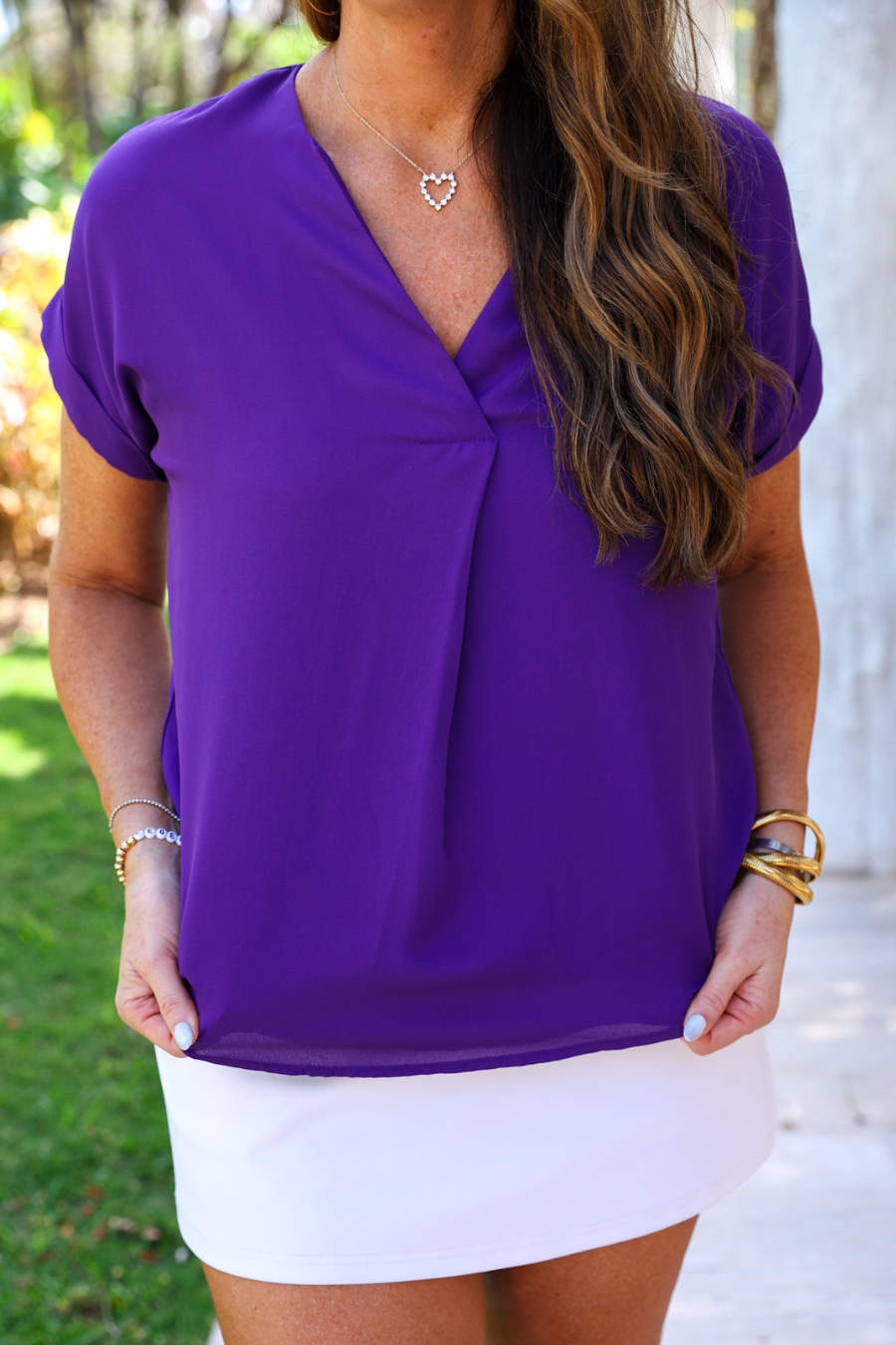 Whitney Woven Blouse - Red or Pink