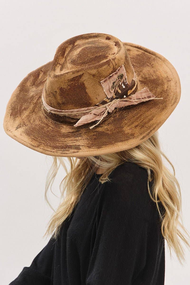 Amarillo Dust Taupe Vintage Felt Cowgirl Hat