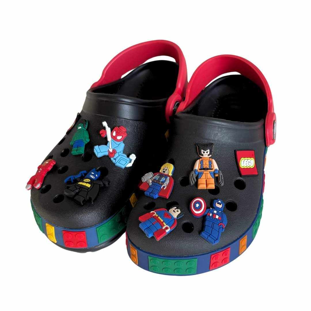 Lego Marvel Superhero Crocs charms