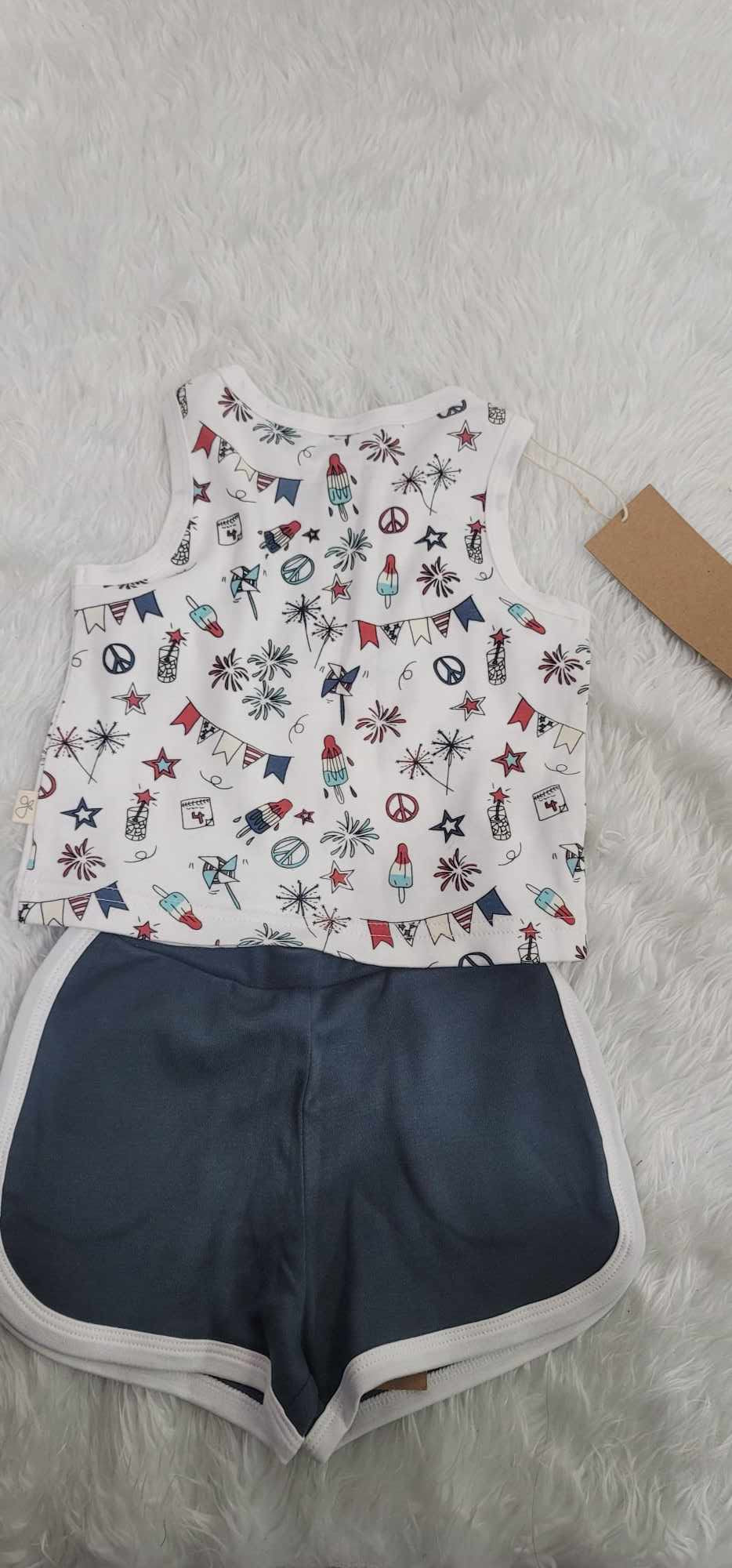 Goumi henley tank- Celebration