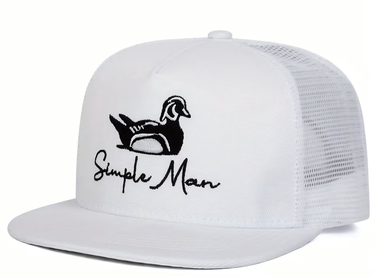 Men's Simple Man White Hat