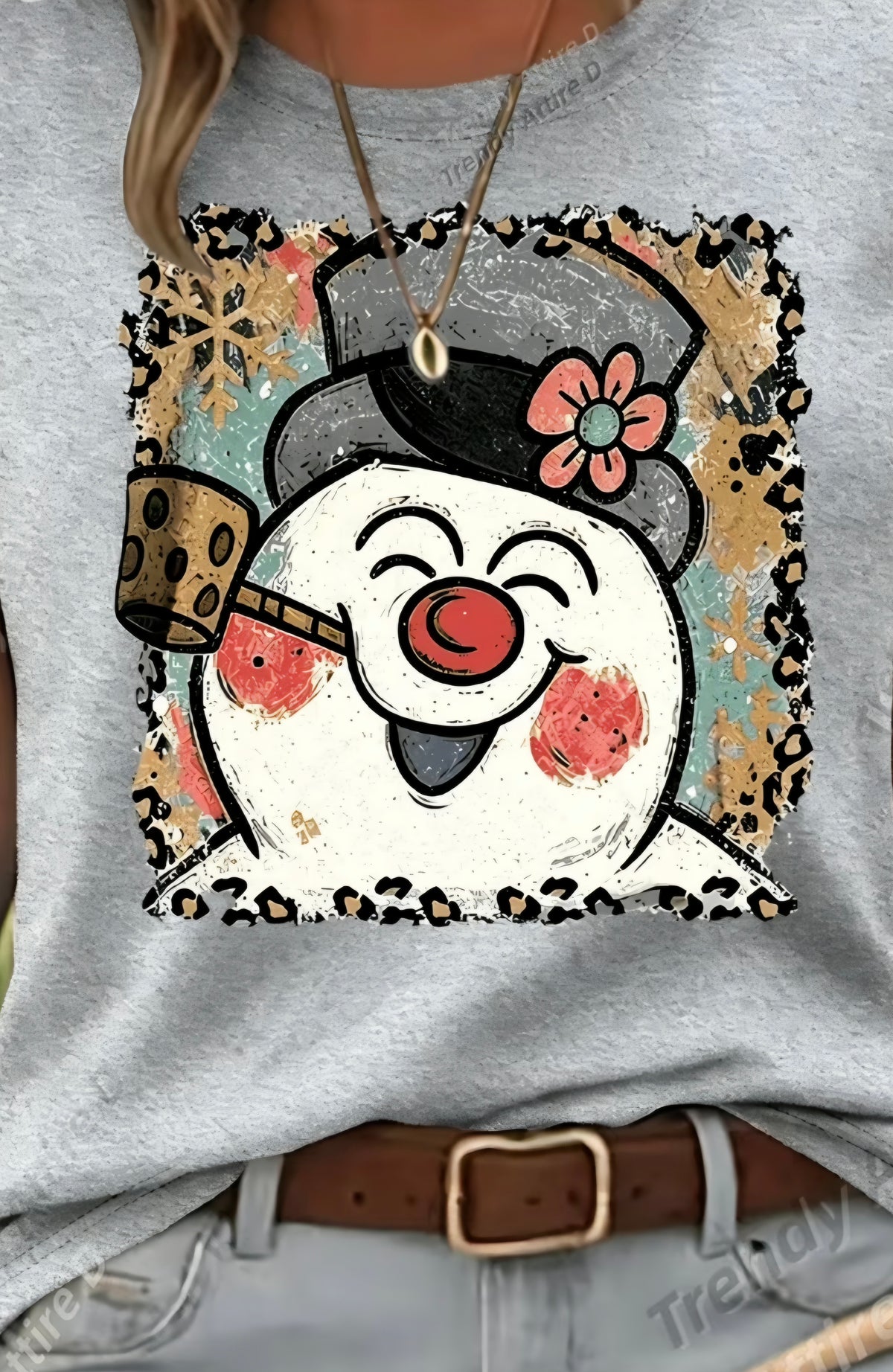 Grey Snowman Tee Preorder