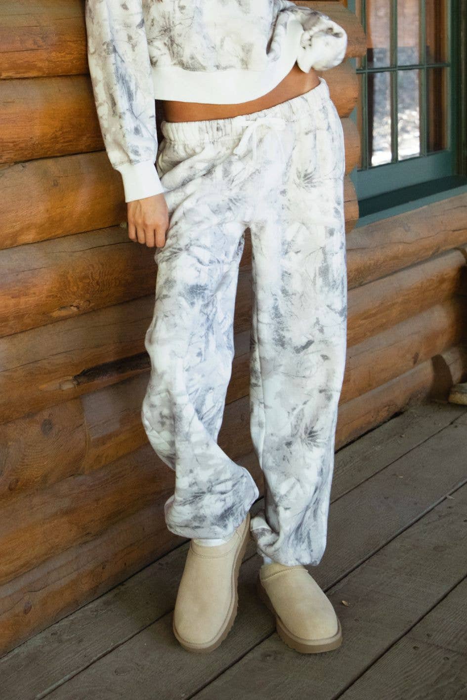 AVERY Light Woodland Camo Lounge Fleece Sweatpants Joggers