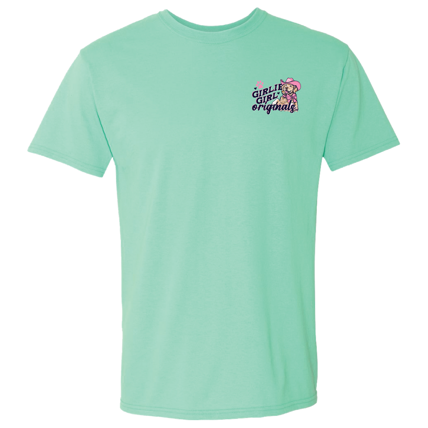 Girlie Girl Originals Less People More Dogs-Cool Mint
