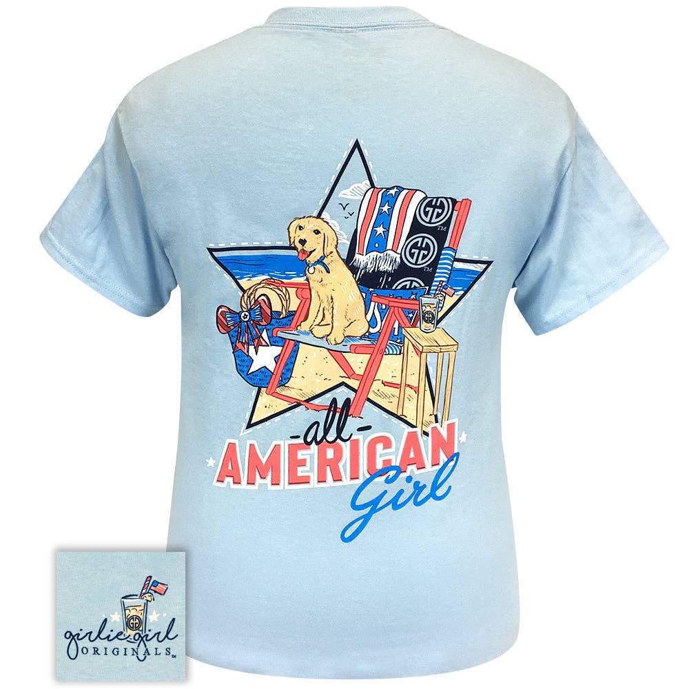 American Girl-Patriotic Short Sleeve Graphic Tee