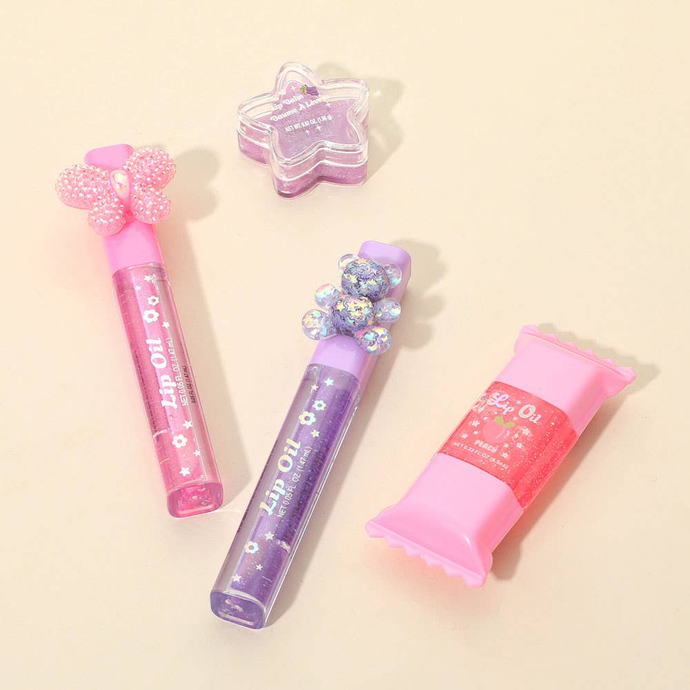 4PCS - HOT FOCUS Kids Glossy Lips Set