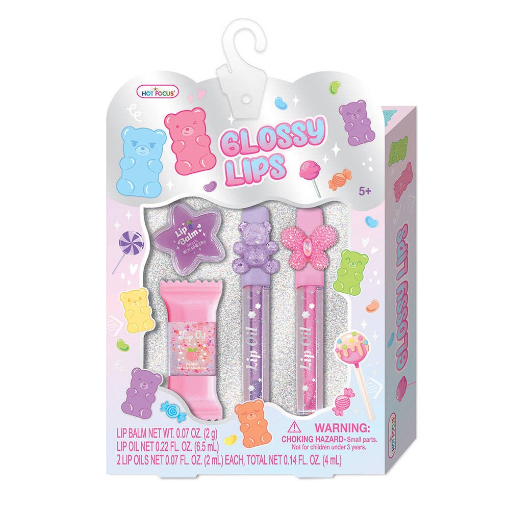 4PCS - HOT FOCUS Kids Glossy Lips Set