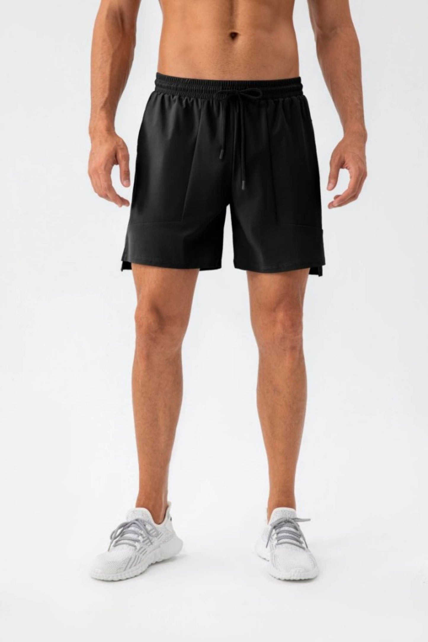 Men's Quick Dry Training Shorts with Elastic Waistband Side Vents