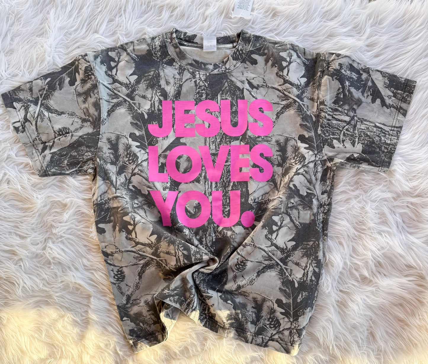 Jesus Loves You Camo Tee - Fall Western Apparel