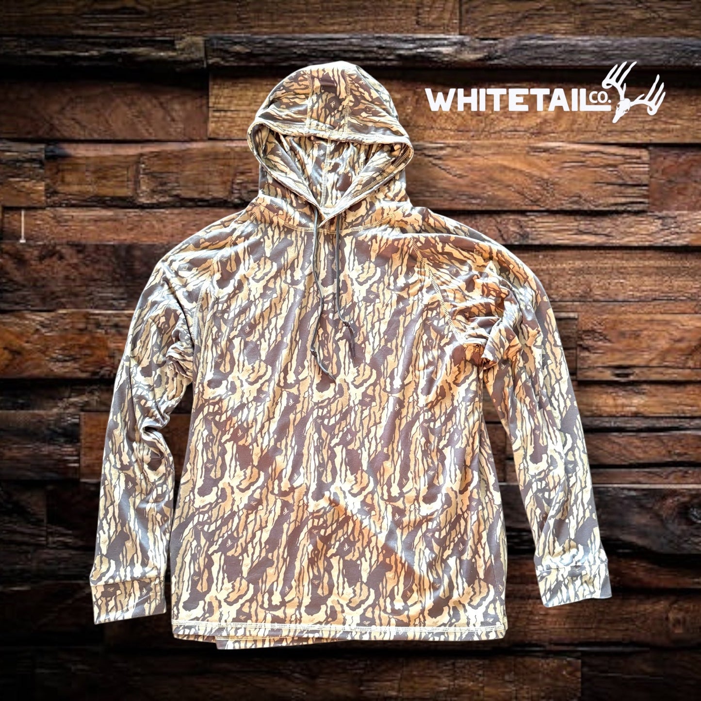New !!! Whitetail Co. RUT Lightweight Hoodie Faded Old Tree Bark