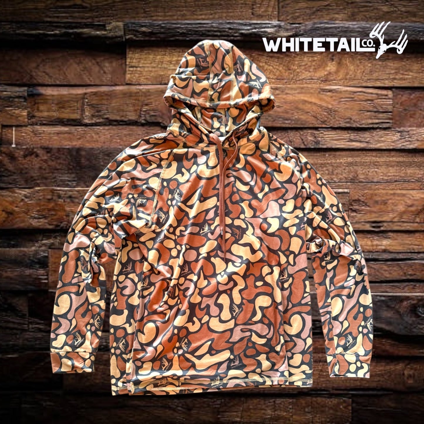 New !!! Whitetail Co. RUT Lightweight Hoodie Dark Old Camo