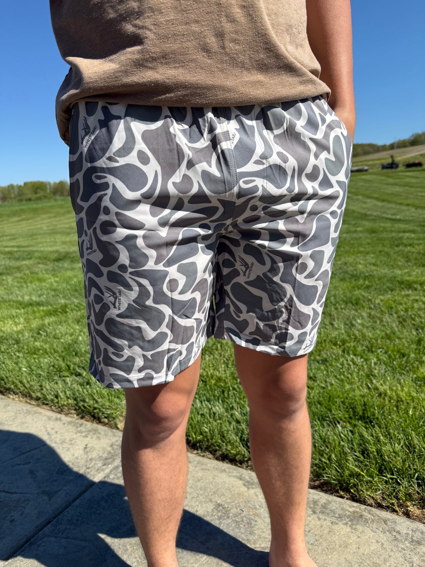 NEW Whitetail Co. Hunt Camp Shorts Faded Old Camo