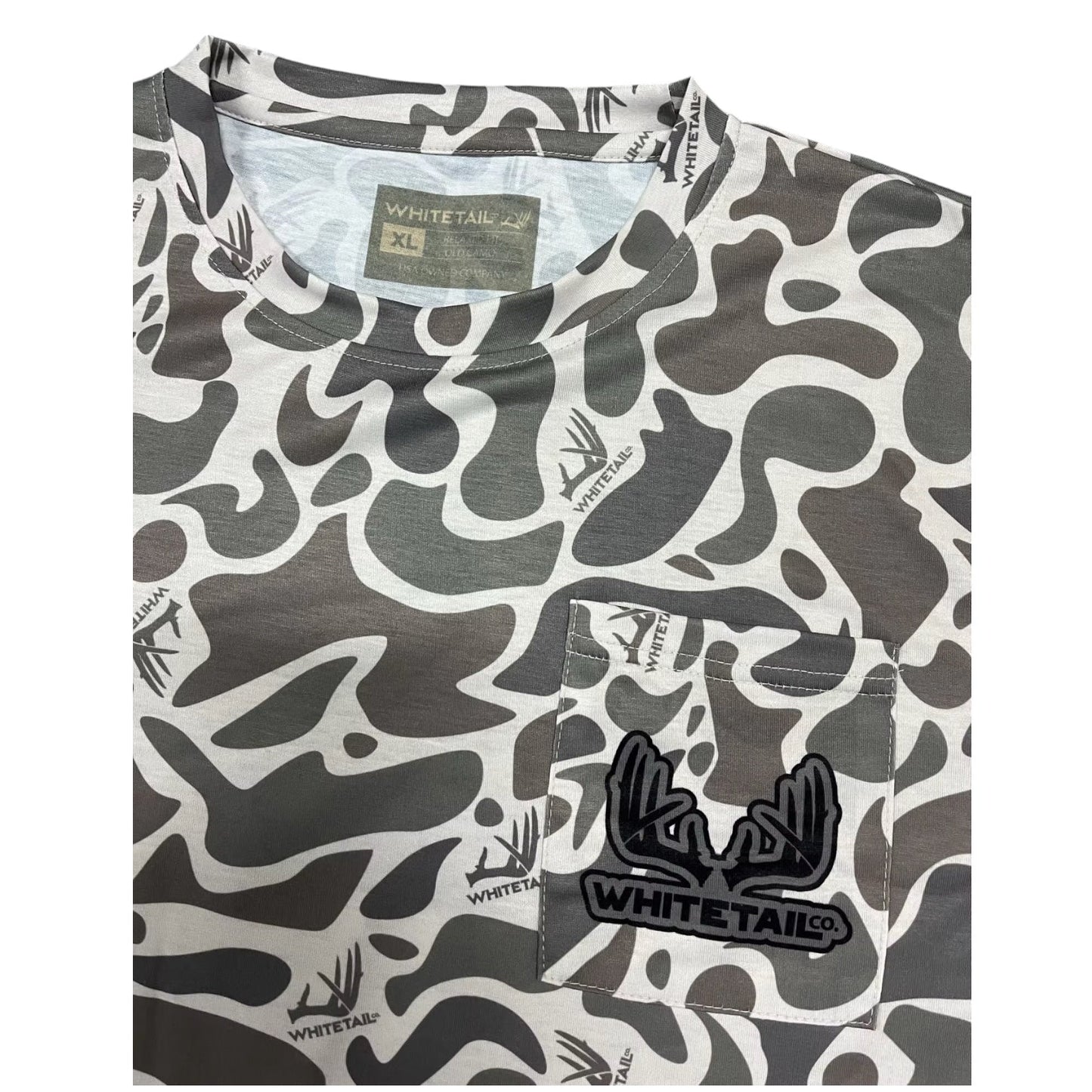 New Whitetail Co. Old Camo Faded Pocket Tee