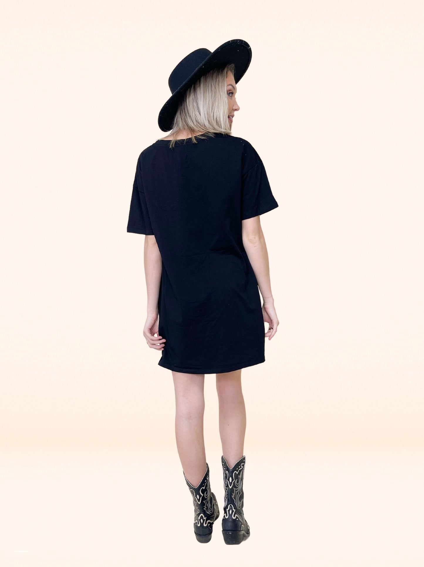 Grace + Emma Black T-Shirt Dress