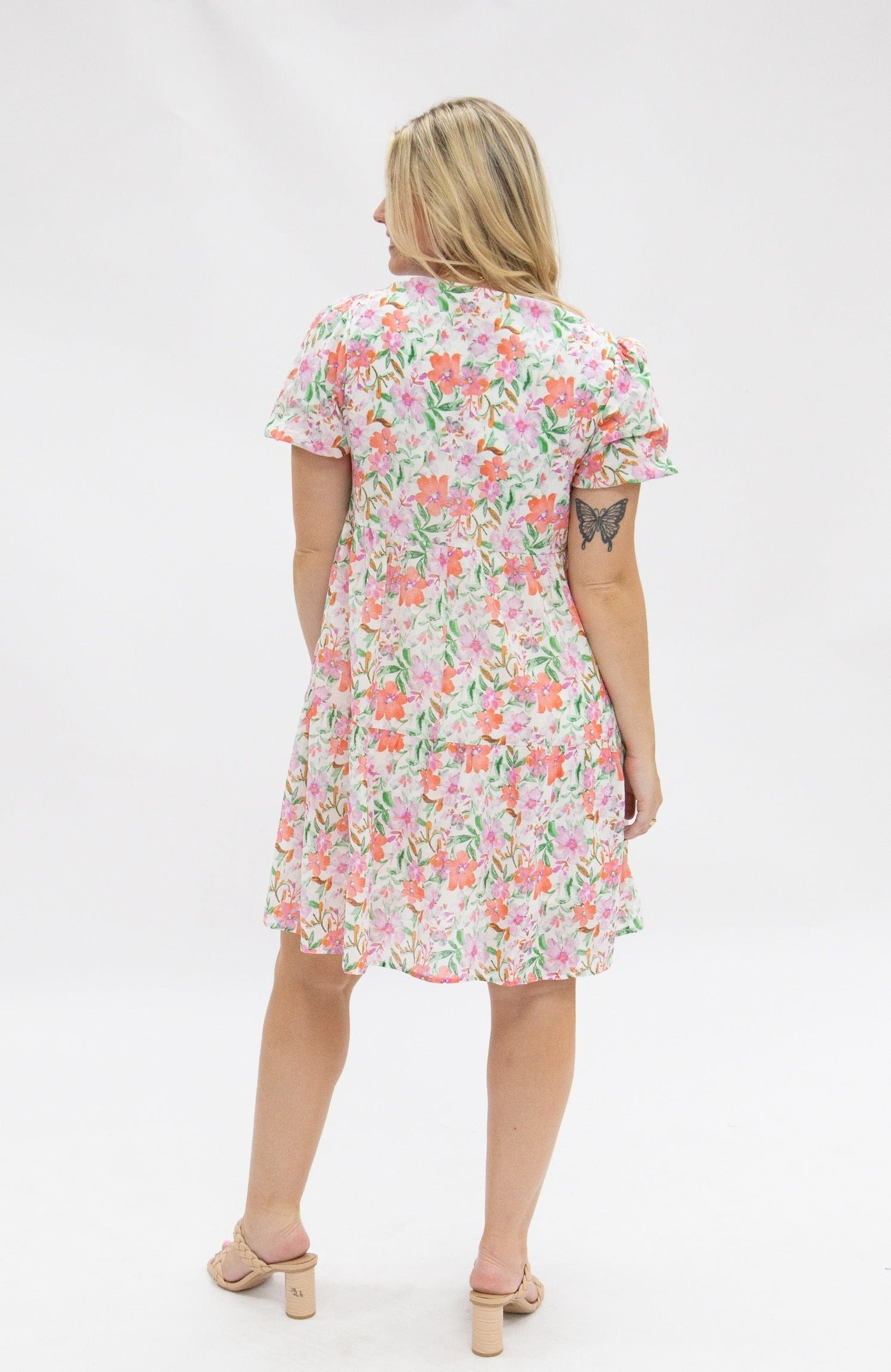 Grace + Emma Watercolor Floral Dress