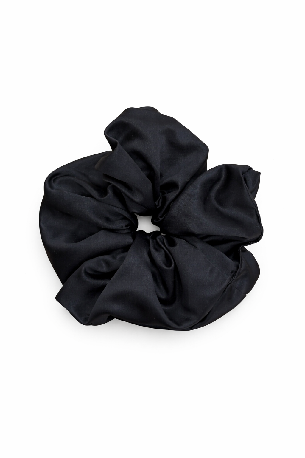 Grace & Emma Black Satin Oversized Scrunchie