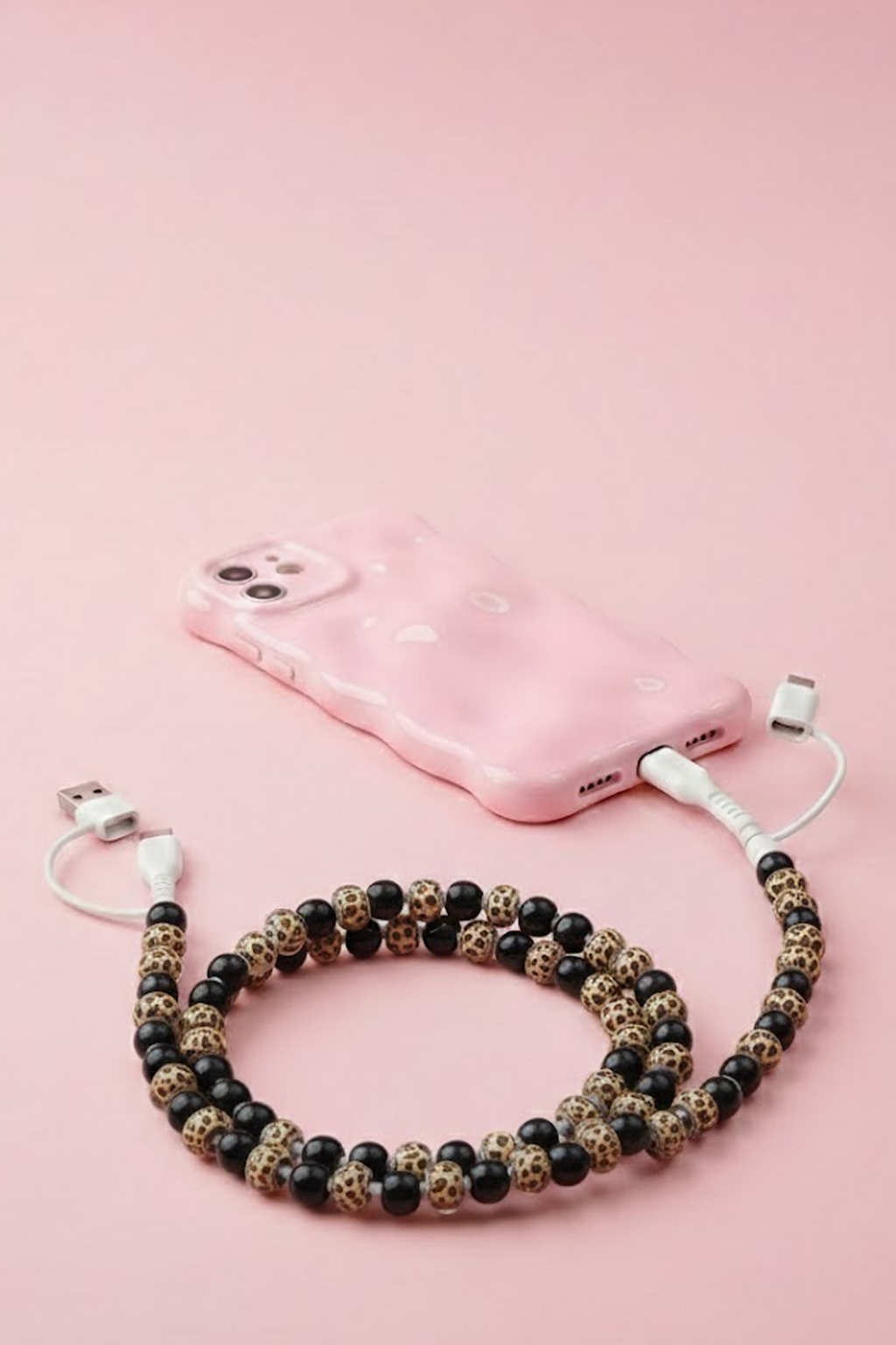 Grace & Emma Beaded Multi Charger, Leopard