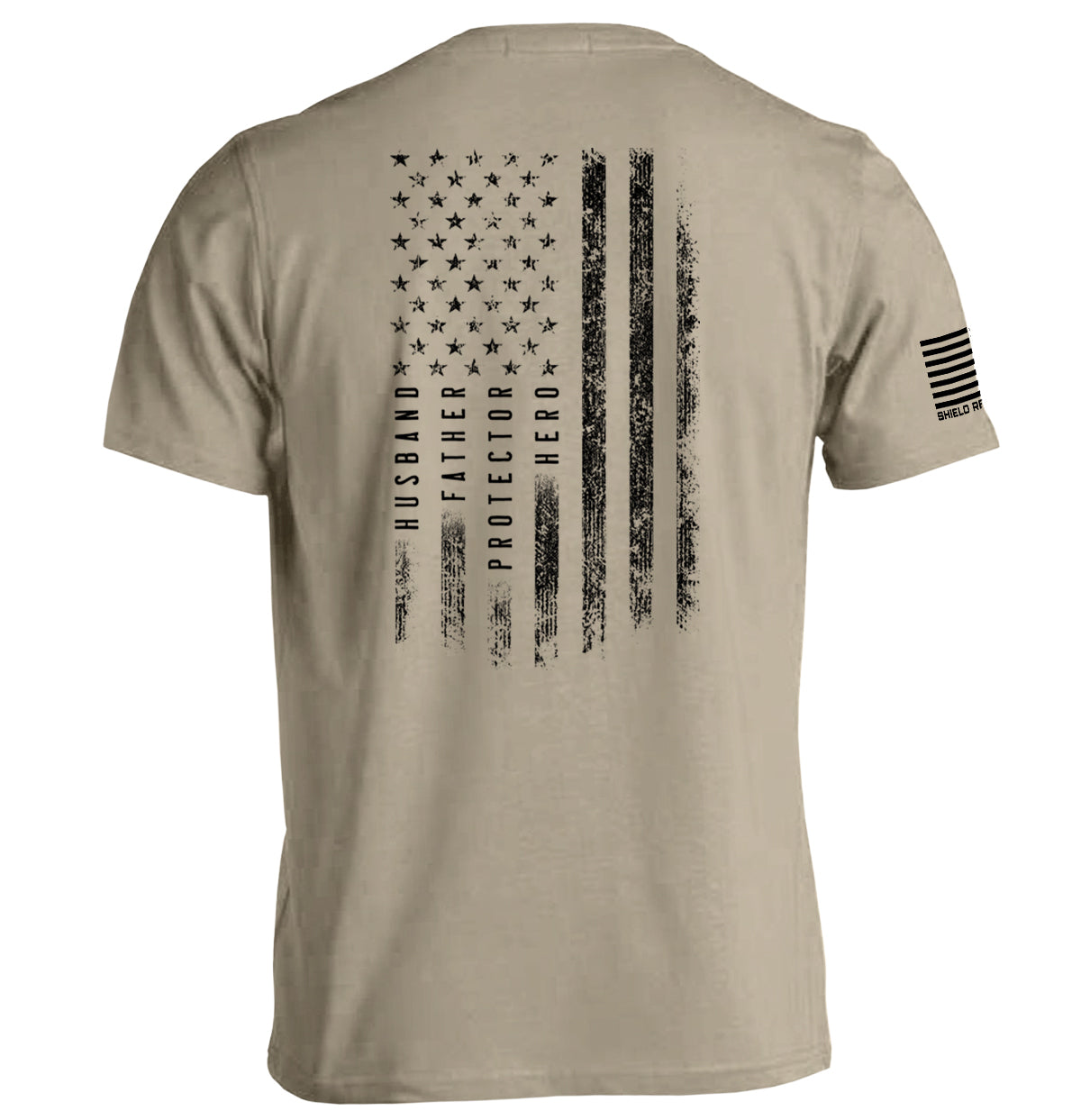 Shield Republic Husband Father Protector Hero American Flag