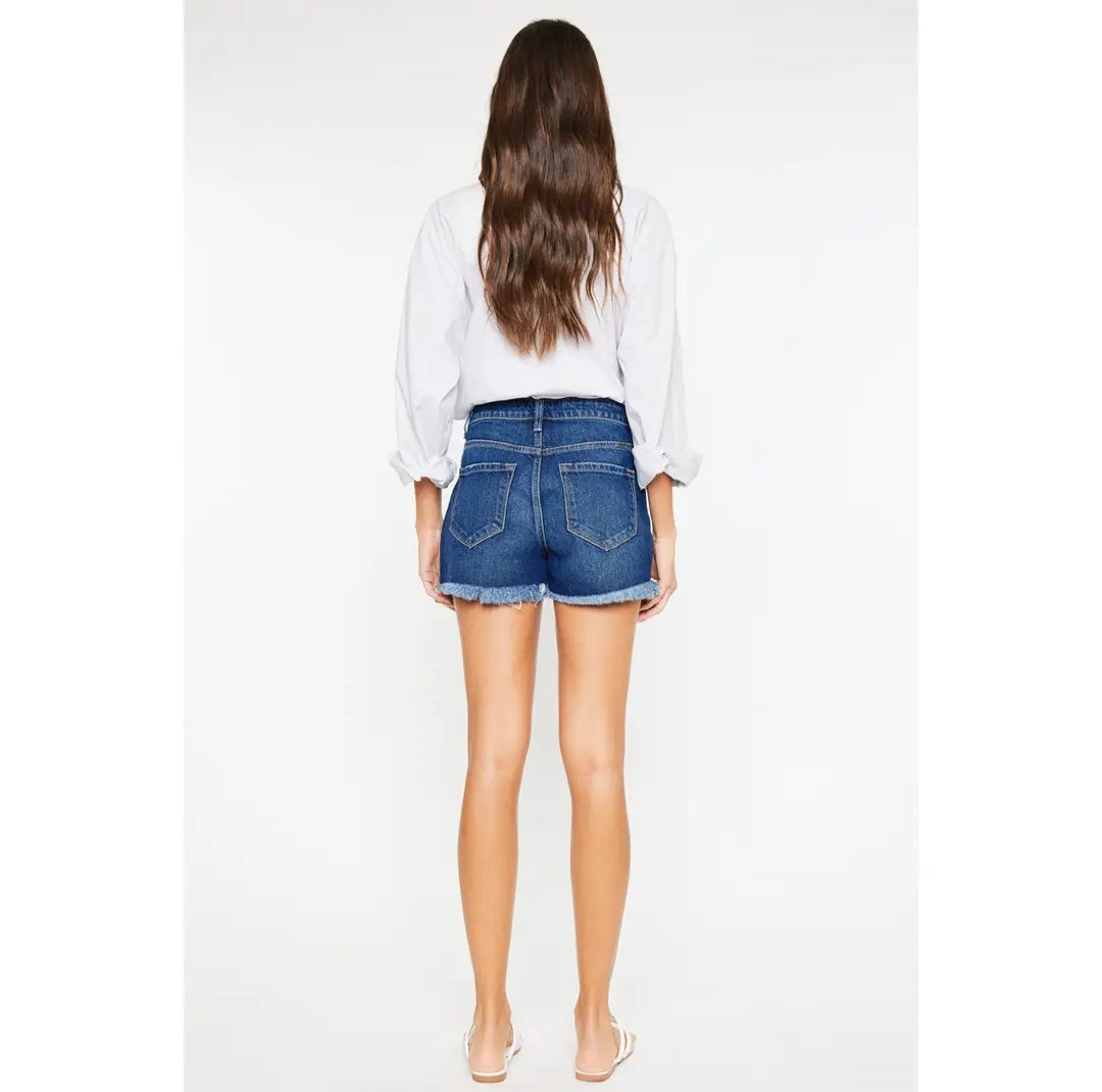 Kan Can High Rise Blue Jean Shorts ( Refer to Size chart- fit small)