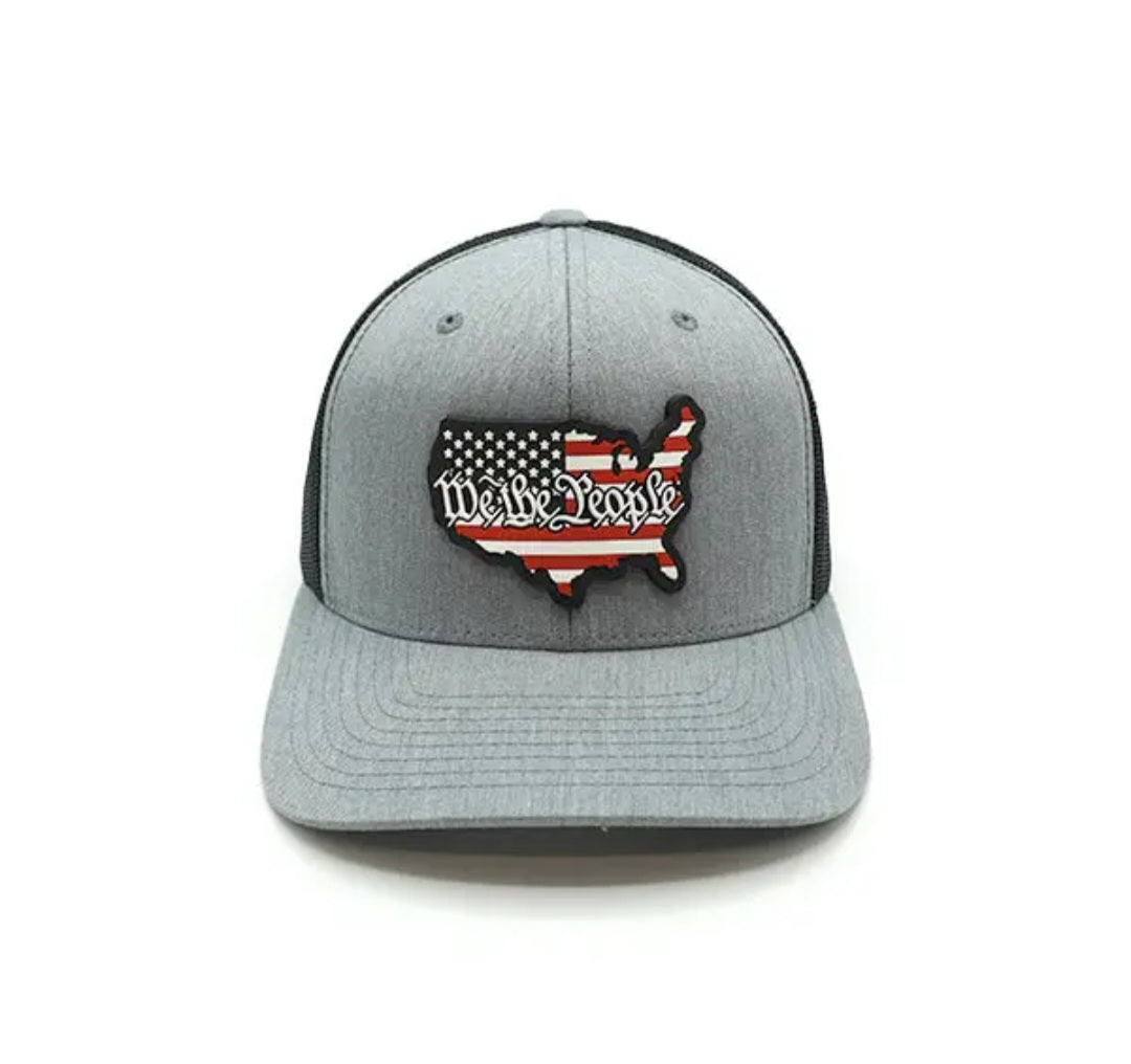 Shield Republic USA Constitution Flag Pvc Patch Hat