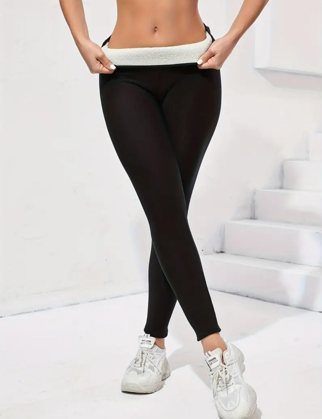High Stretch Winter Plush Lined Sherpa Leggings