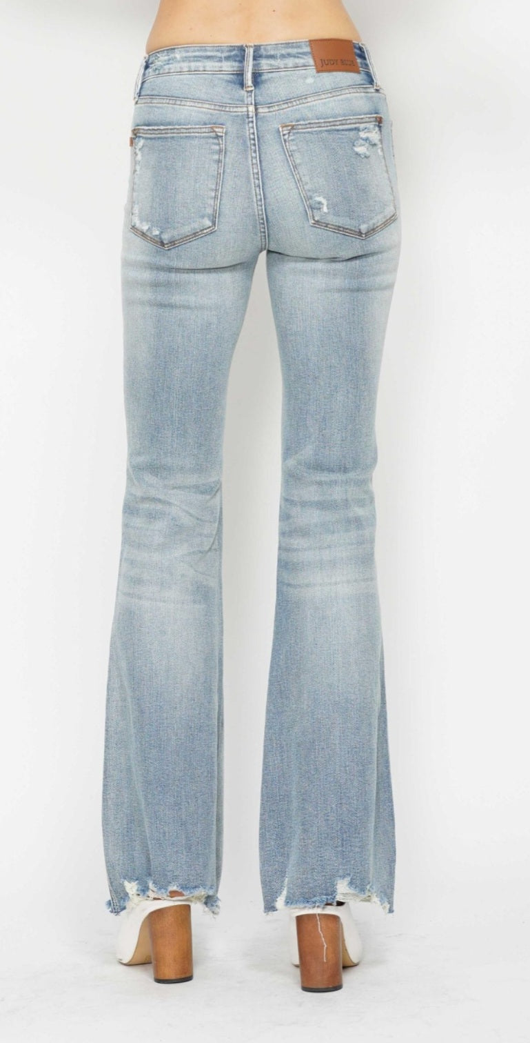 Judy Blue MR Tummy Control Destroy Flare -