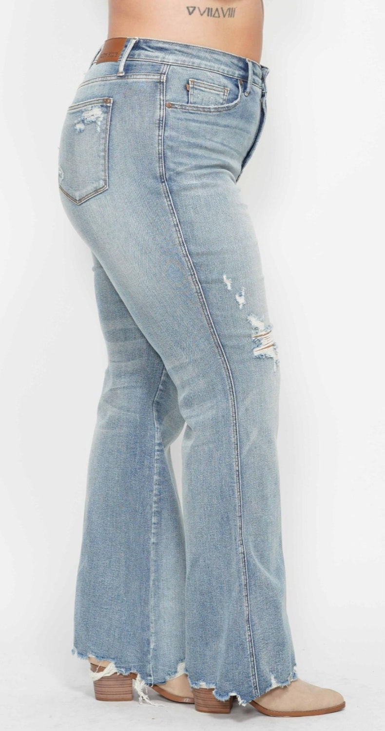 Judy Blue MR Tummy Control Destroy Flare -