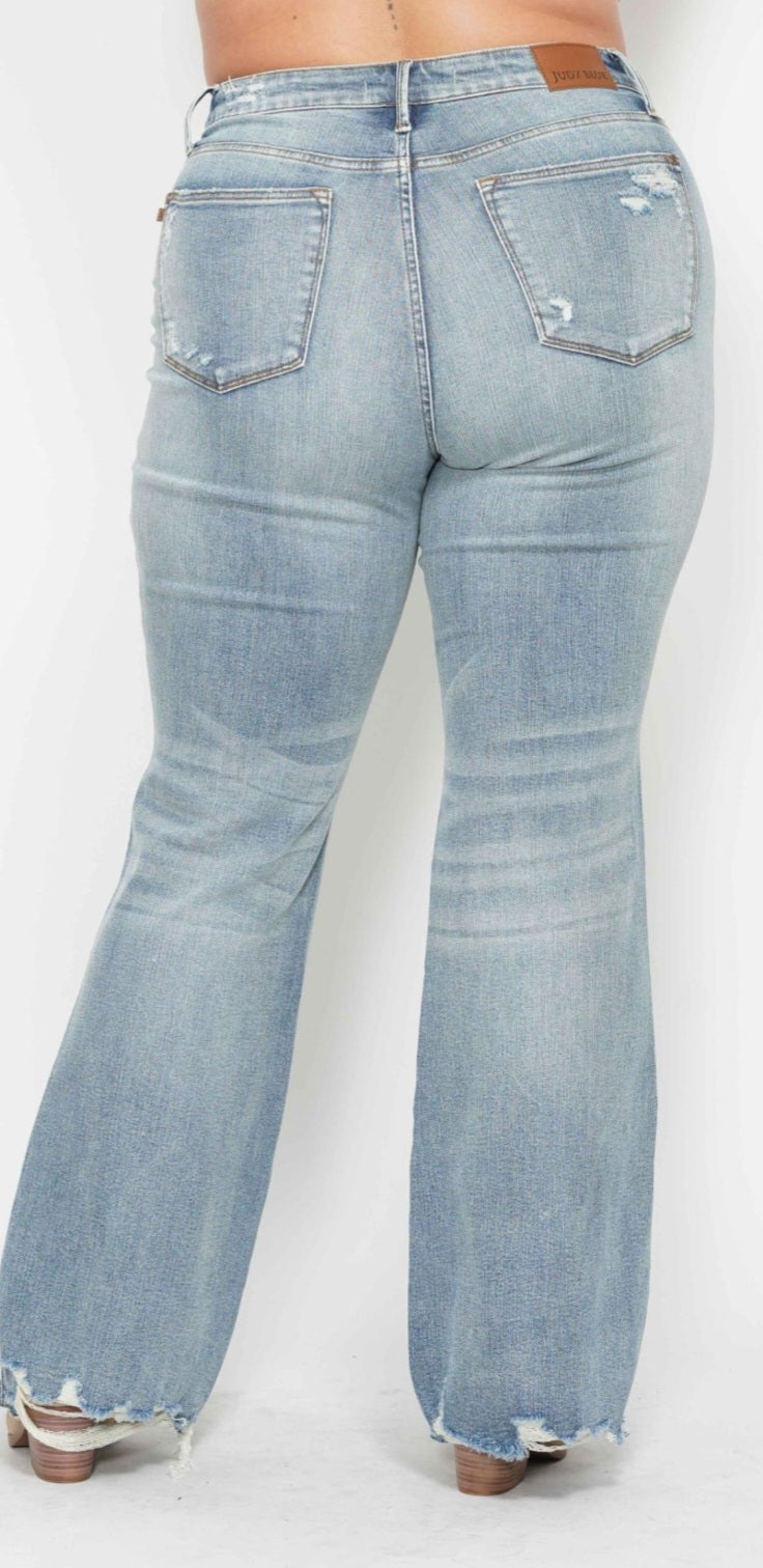 Judy Blue MR Tummy Control Destroy Flare -