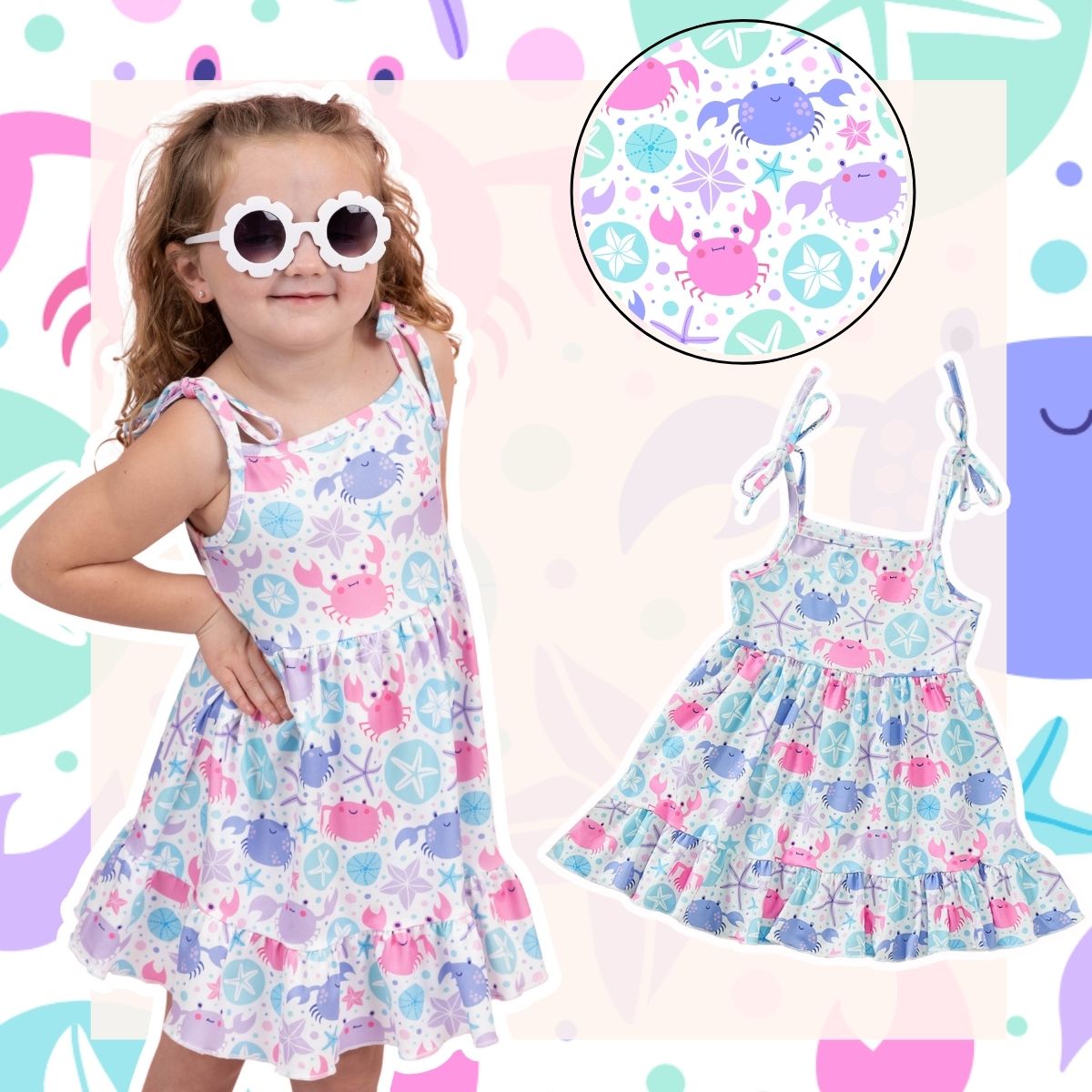 Pete and Lucy In the Tidepool Girl Dress