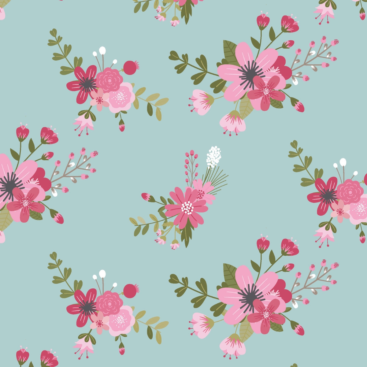 Vintage Floral Two piece girls swimsuit