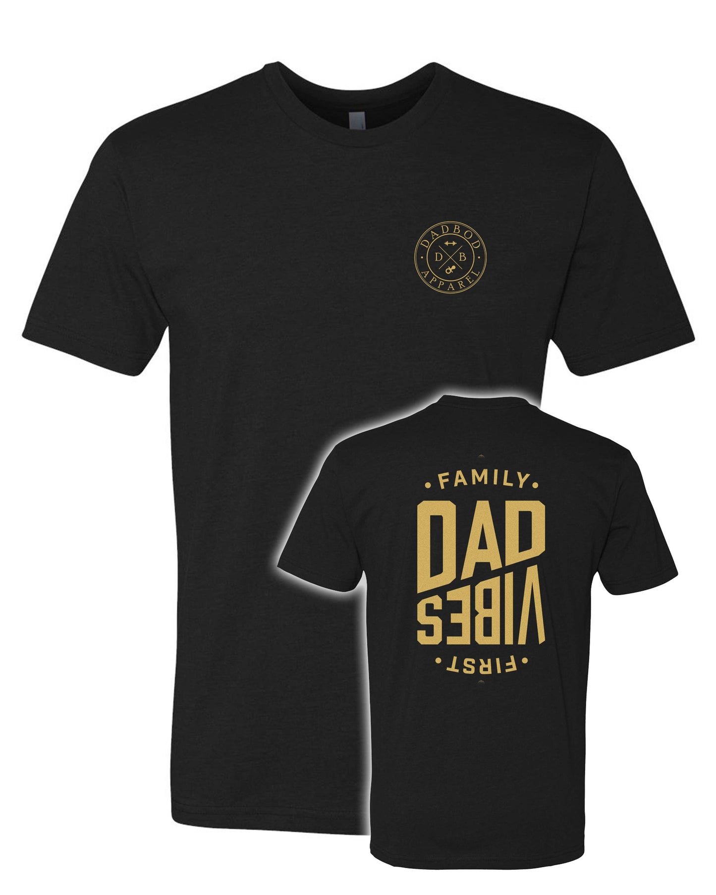 Black/Gold DadVibes Logo Tee