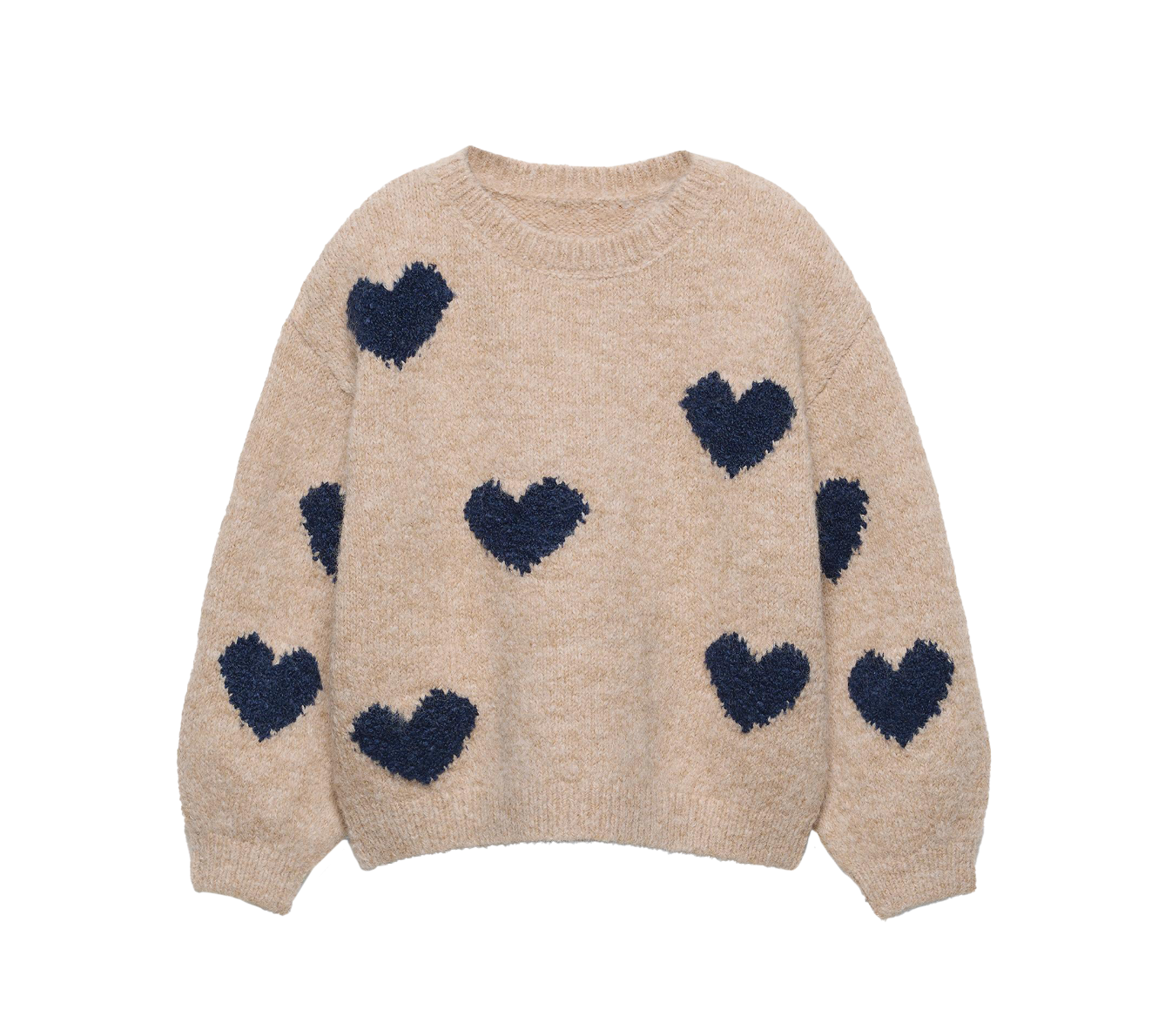 Silver Jeans Co. GIRLS CREW NECK SWEATER W HEARTS