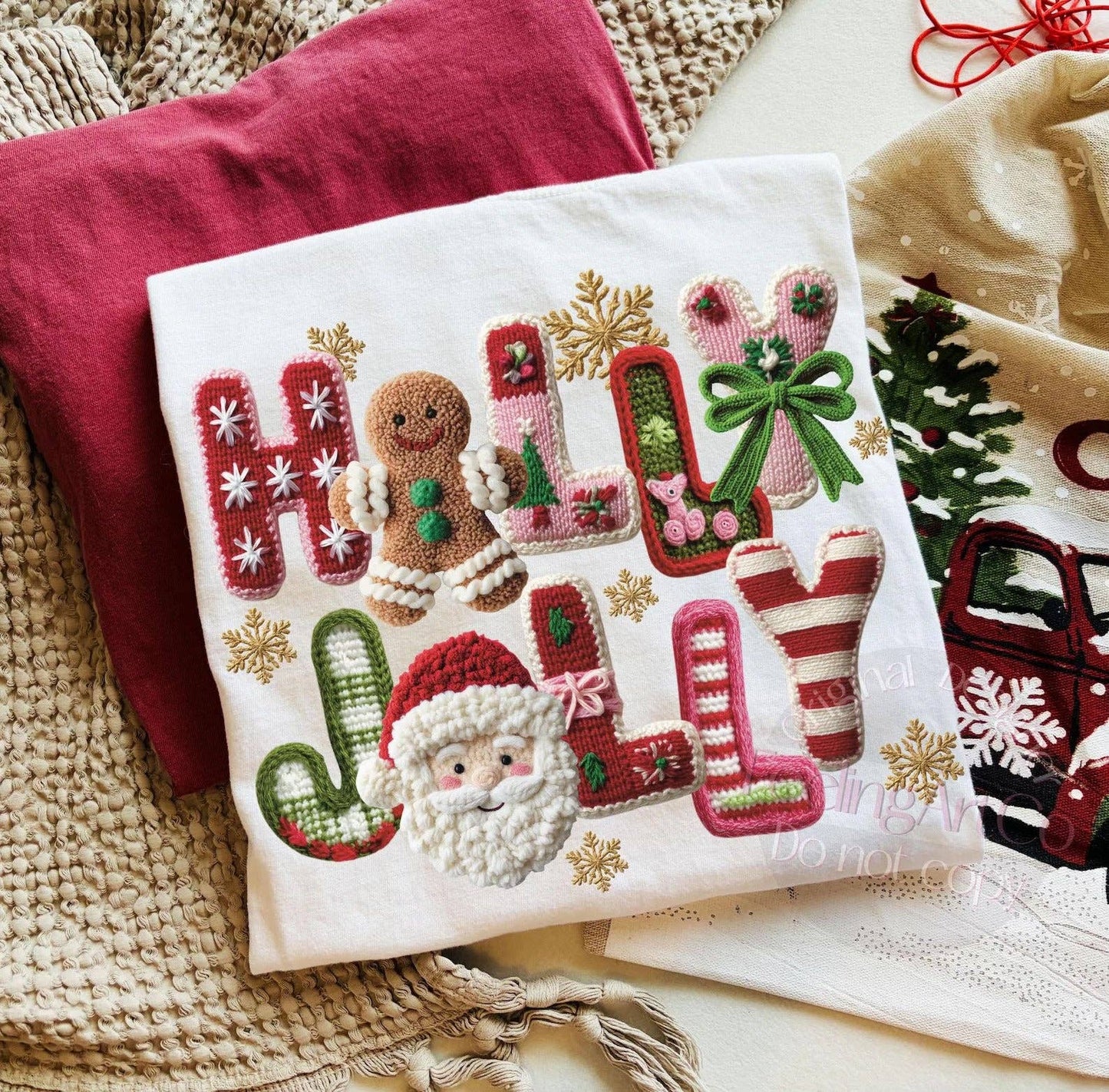 Crochet Holly Jolly Tee