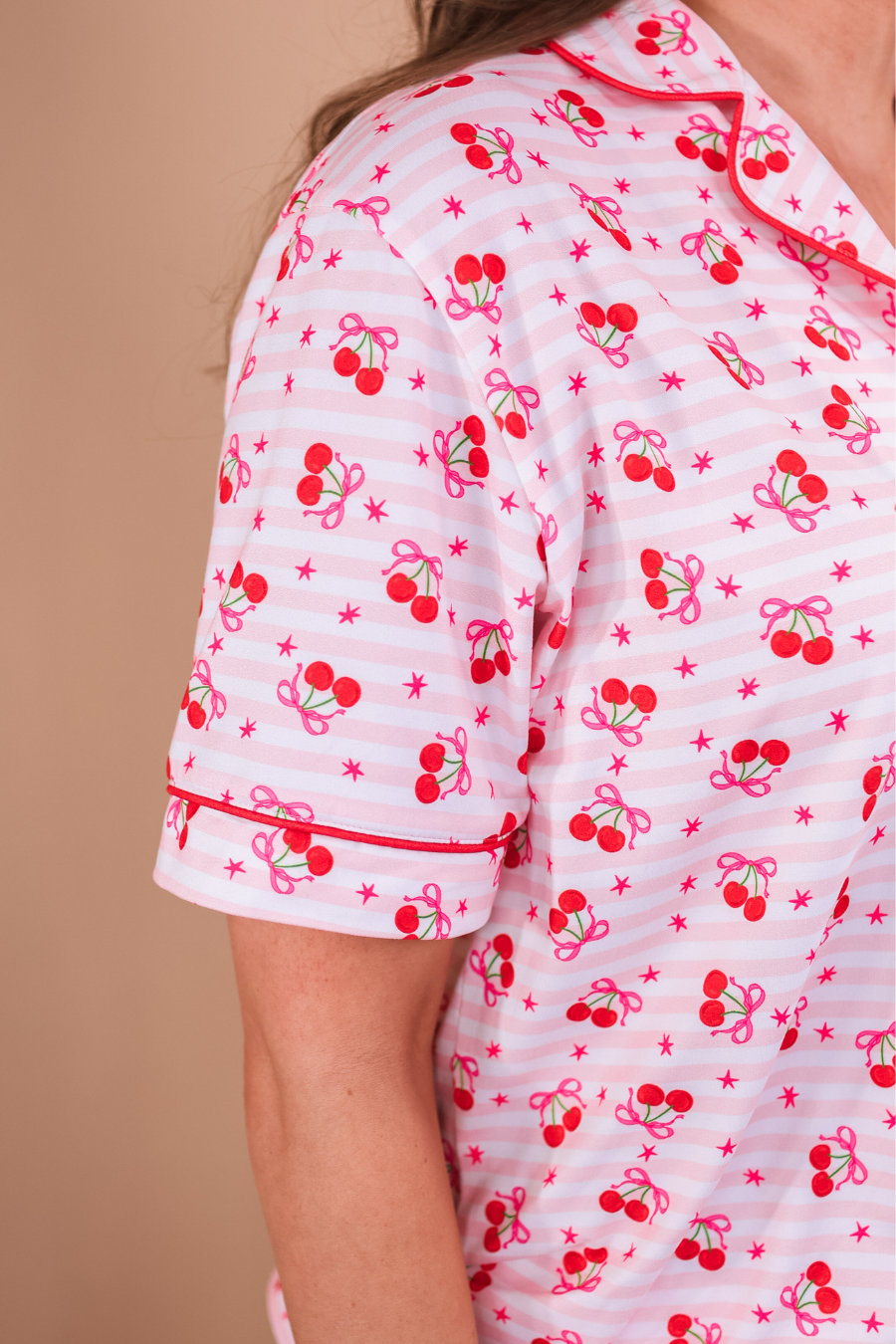 Cherry Bomb Ruffle Pajama Set
