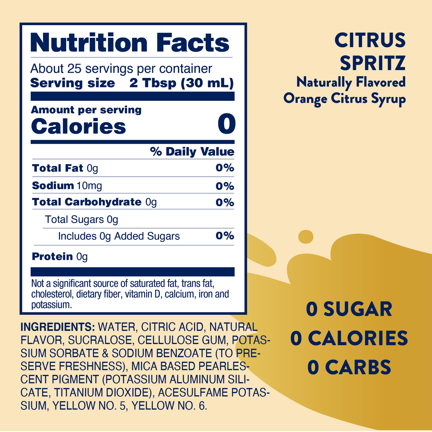 Jordan's Skinny Sugar Free Citrus Spritz Syrup - Limited Time Offer