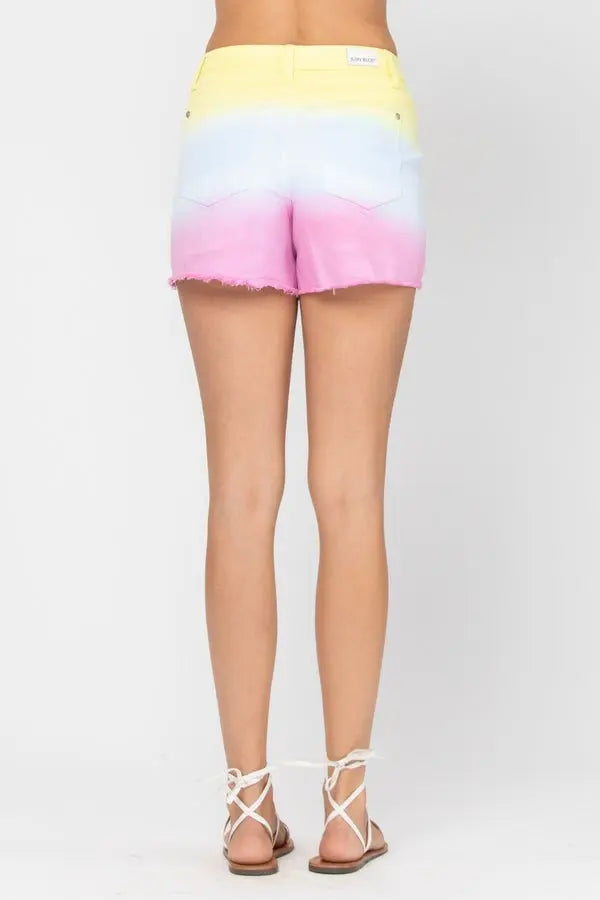 Judy Blue Hi- Waist Dip Dye Cut Off Shorts