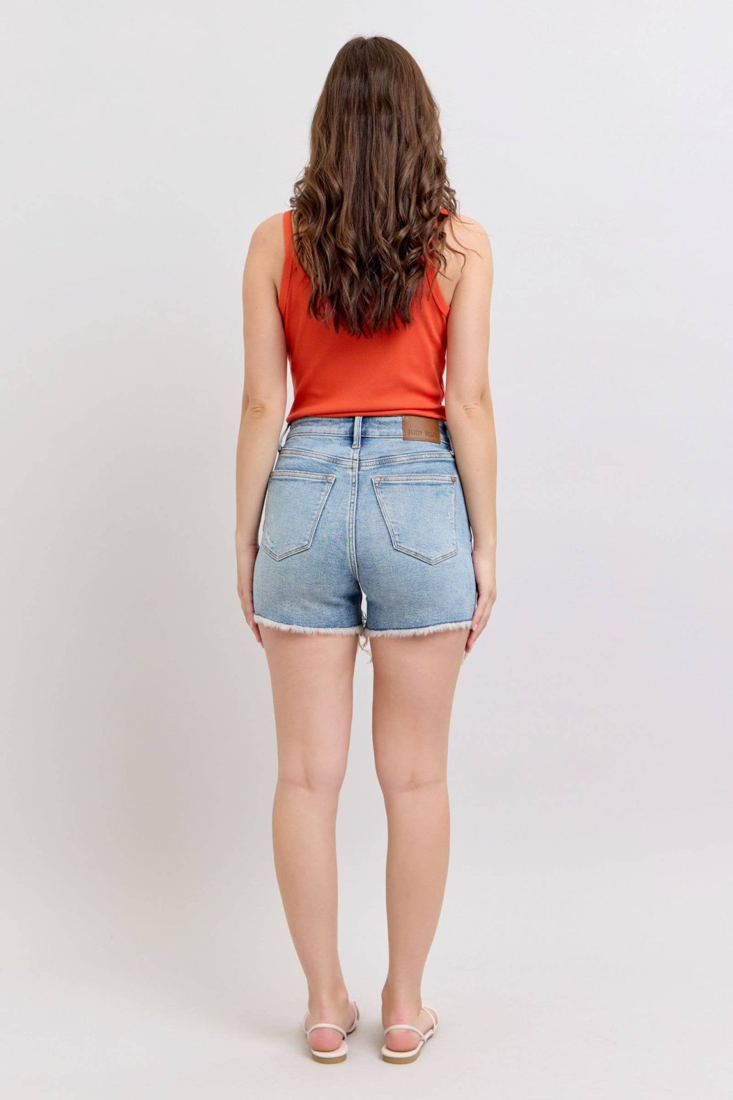 Judy Blue High Waist Rigid Magic Destroy Cut Off Shorts