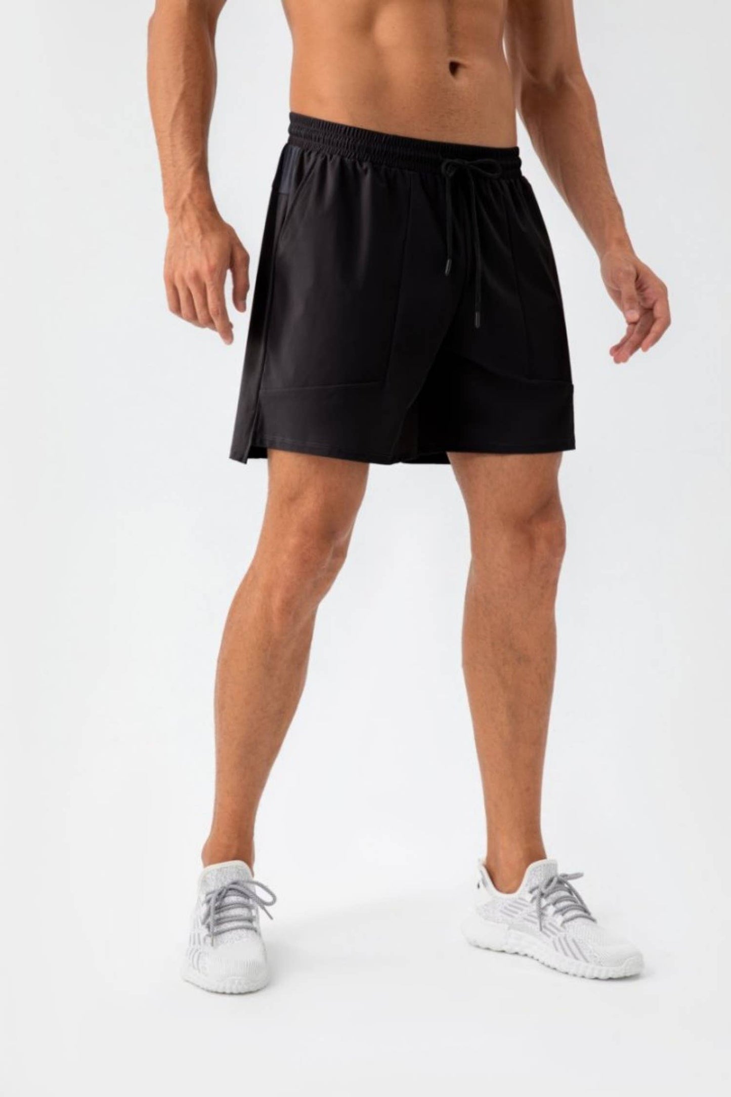 Men's Quick Dry Training Shorts with Elastic Waistband Side Vents