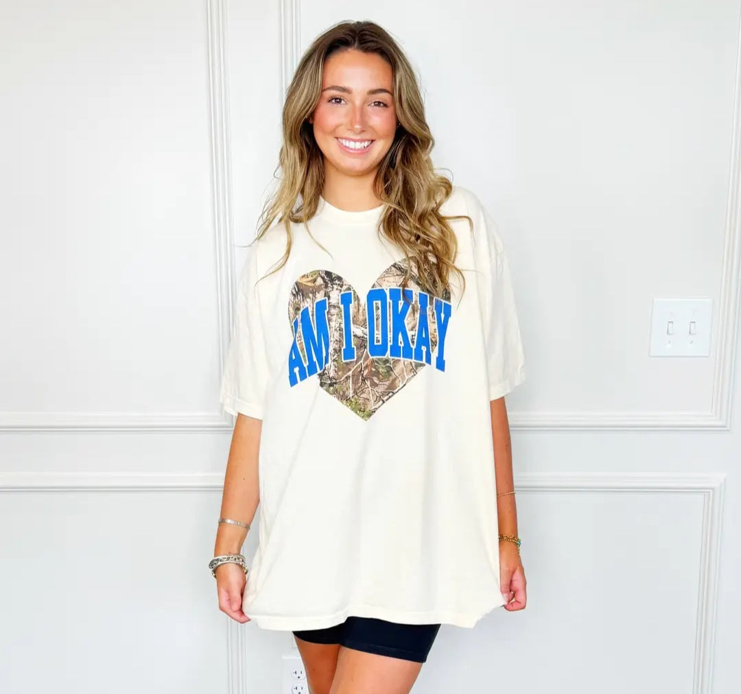 Am I Okay? Heart Tee